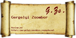 Gergelyi Zsombor névjegykártya